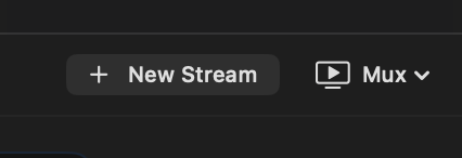New Stream button in the Livestream tab header